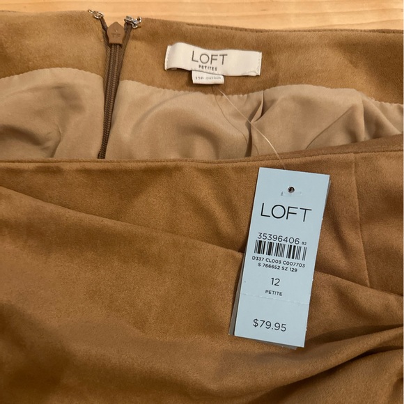 Loft Faux Suede Wrap Skirt - Picture 3 of 4